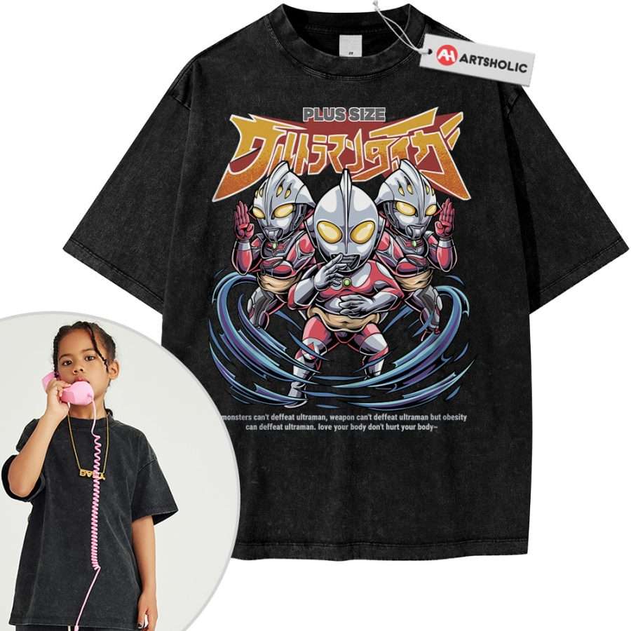 Alternative view of Ultraman Shirt For Kids, Anime Shirt For Kids, Vintage Tee For Kids