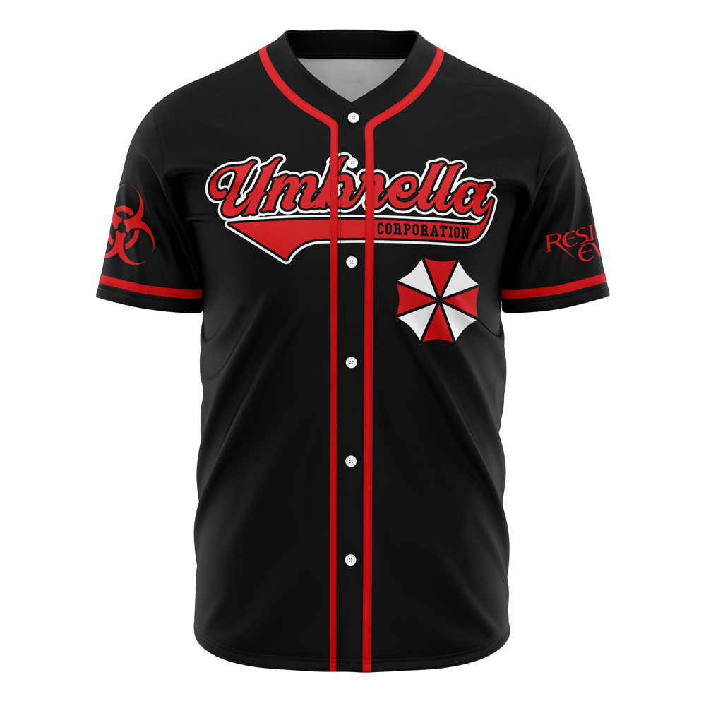 Umbrella Corp Resident Evil Custom Baseball Jersey - Otaku Hall
