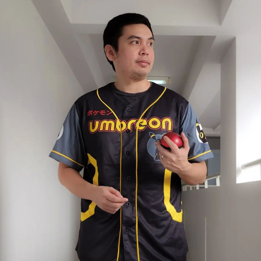 Alternative view of Umbreon Eeveelution Pokemon Baseball Jersey