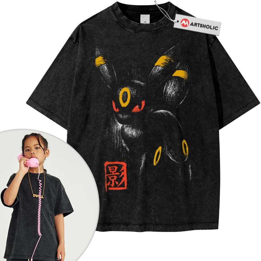 Alternative view of Umbreon Shirt For Kids, Pokemon Shirt For Kids, Anime Shirt For Kids, Vintage Tee For Kids