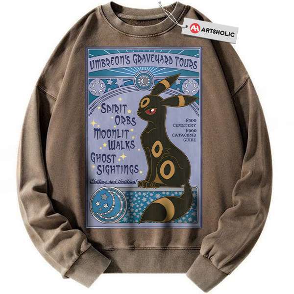 Alternative view of Umbreon Sweatshirt, Pokemon Sweatshirt, Anime Sweatshirt, Vintage Sweater