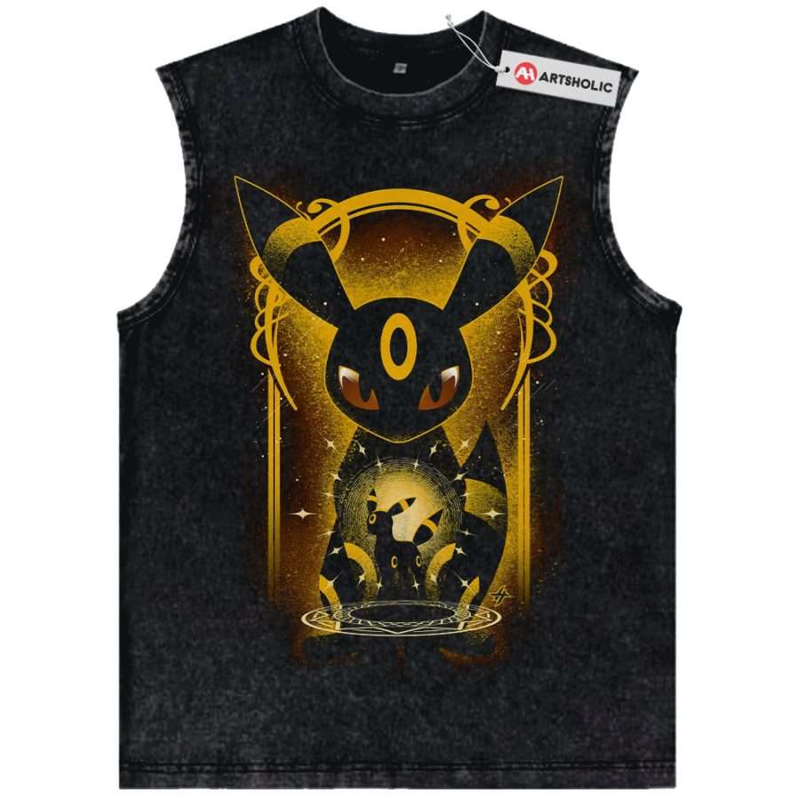 Alternative view of Umbreon Tank Top, Pokemon Tank Top, PKM Tank Top, Anime Tank Top, Vintage Tank Top