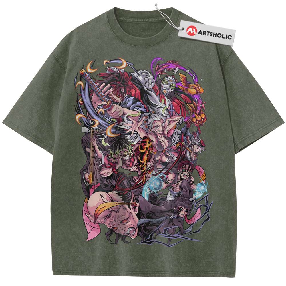 Alternative view of Upper Moons - Demon Slayer Shirt, Anime Shirt, Vintage Tee