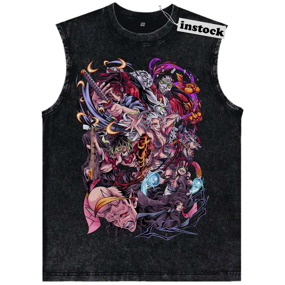 Upper Moons - Demon Slayer Tank Top, Anime Tank Top, Vintage Tank Top