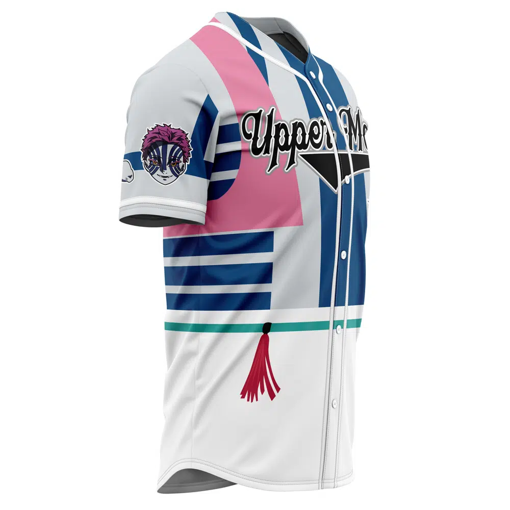 Alternative view of Upper Moons Akaza Demon Slayer Baseball Jersey