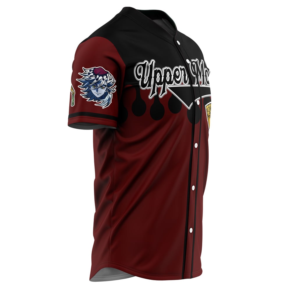 Alternative view of Upper Moons Doma Demon Slayer Baseball Jersey