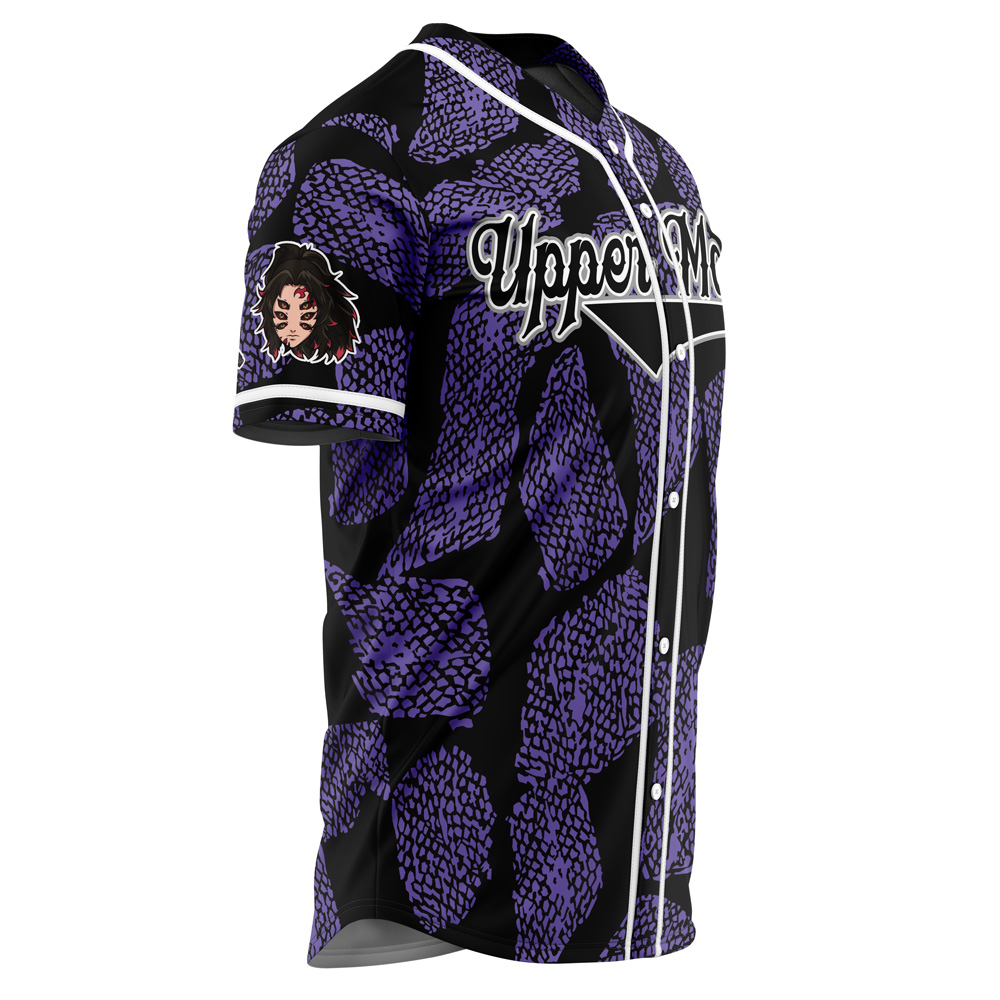 Alternative view of Upper Moons Kokushibo Demon Slayer Custom Baseball Jersey - Otaku Hall