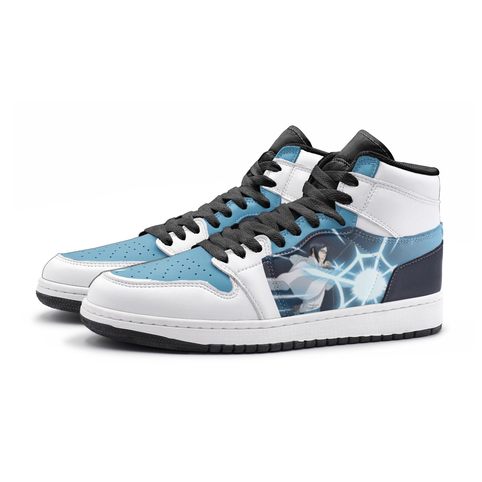 Alternative view of Uryu Ishida Burichi Custom Sneaker Mid 1 Basketball Shoes - Otaku Hall