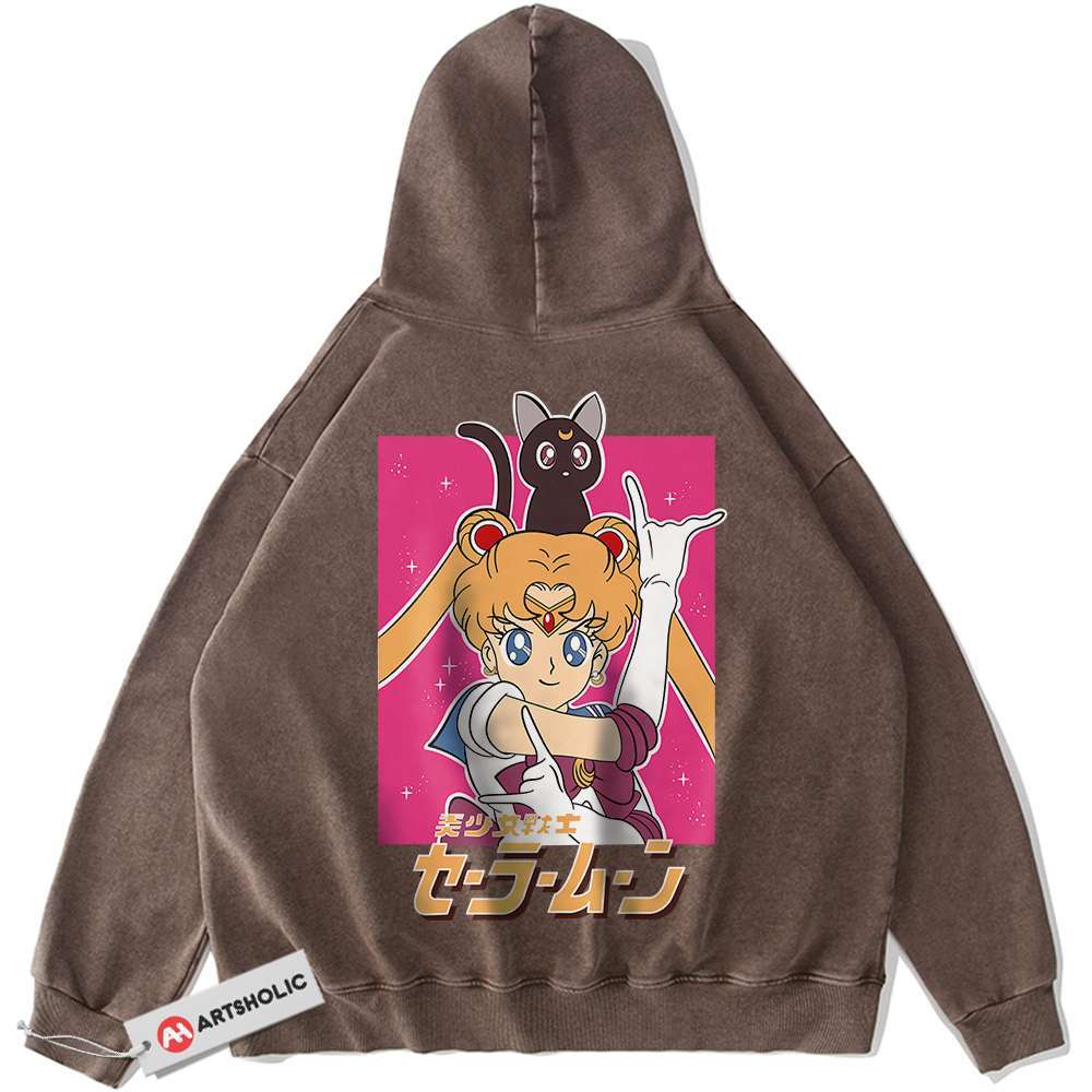 Alternative view of Usagi Tsukino Hoodie, Sailor Moon Hoodie, Anime Hoodie, Vintage Hoodie
