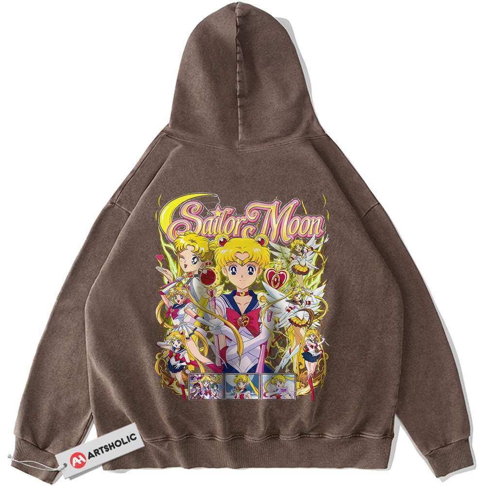 Alternative view of Usagi Tsukino Hoodie, Sailor Moon Hoodie, Anime Hoodie, Vintage Hoodie