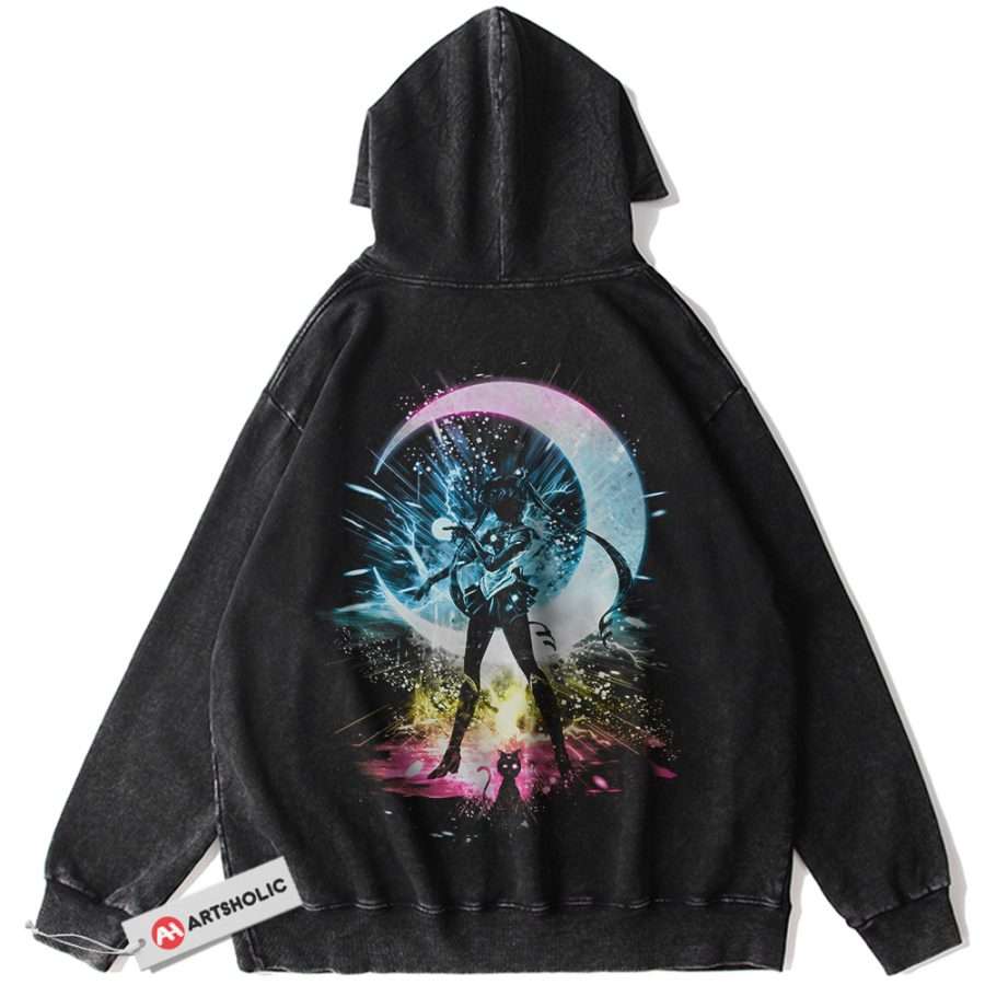 Alternative view of Usagi Tsukino Hoodie, Sailor Moon Hoodie, Anime Hoodie, Vintage Hoodie
