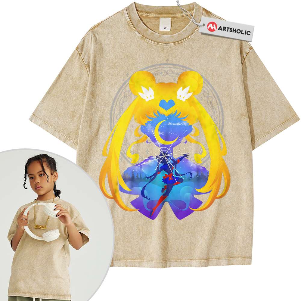 Alternative view of Usagi Tsukino Shirt For Kids, Sailor Moon Shirt For Kids, Anime Shirt For Kids, Vintage T-Shirt For Kids