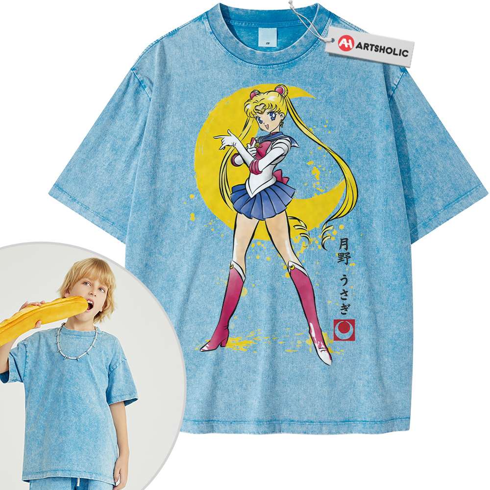 Alternative view of Usagi Tsukino Shirt For Kids, Sailor Moon Shirt For Kids, Anime Shirt For Kids, Vintage Tee For Kids