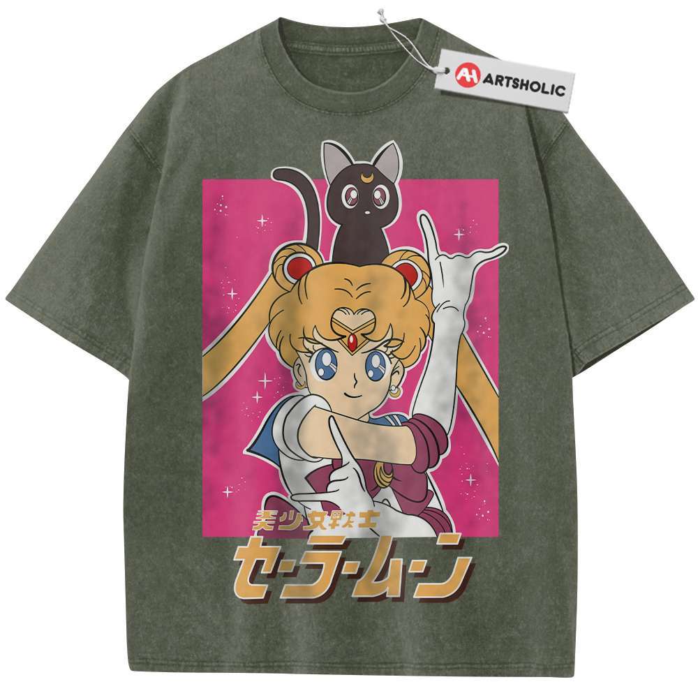 Alternative view of Usagi Tsukino Shirt, Sailor Moon Shirt, Anime Shirt, Vintage T-Shirt