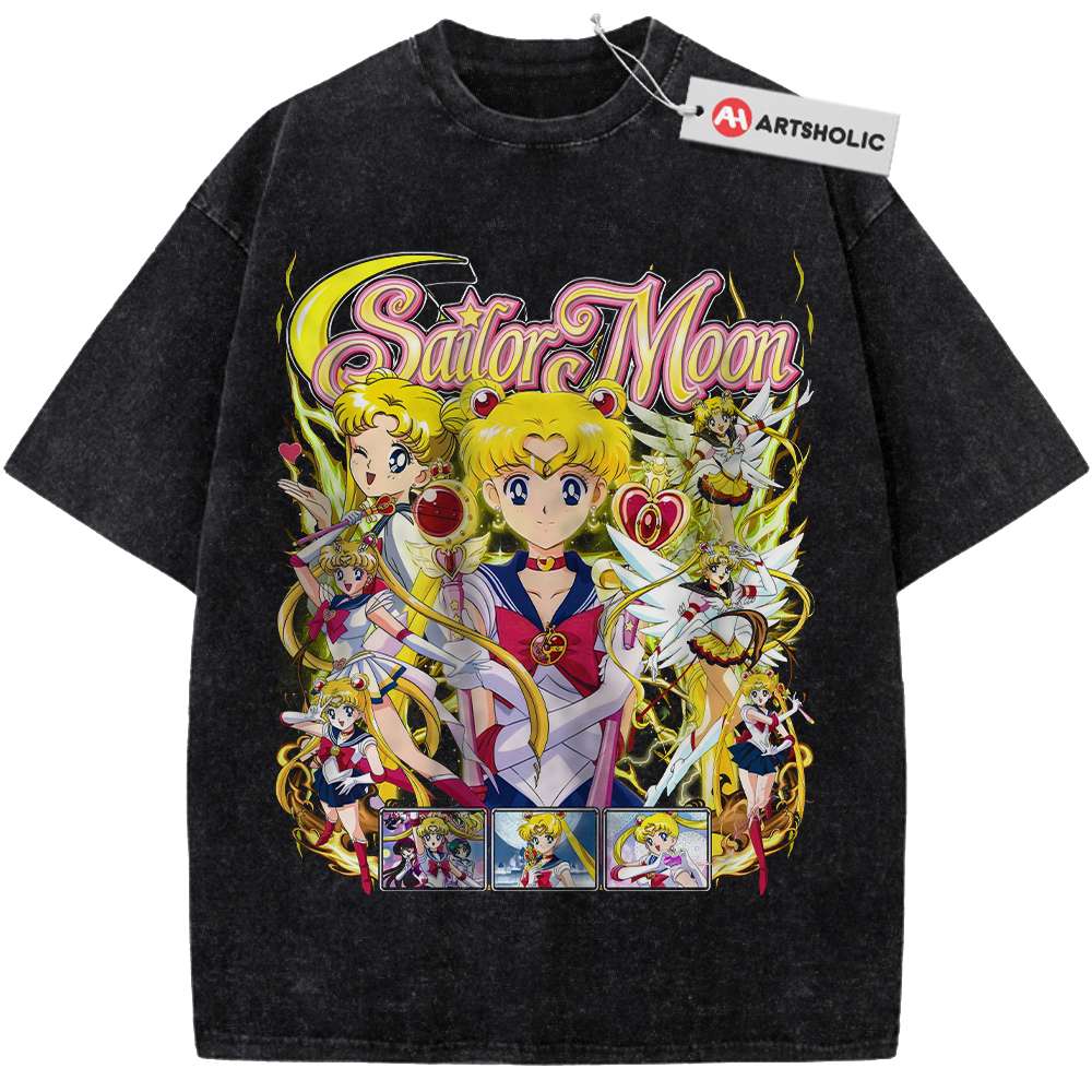 Alternative view of Usagi Tsukino Shirt, Sailor Moon Shirt, Anime Shirt, Vintage T-Shirt