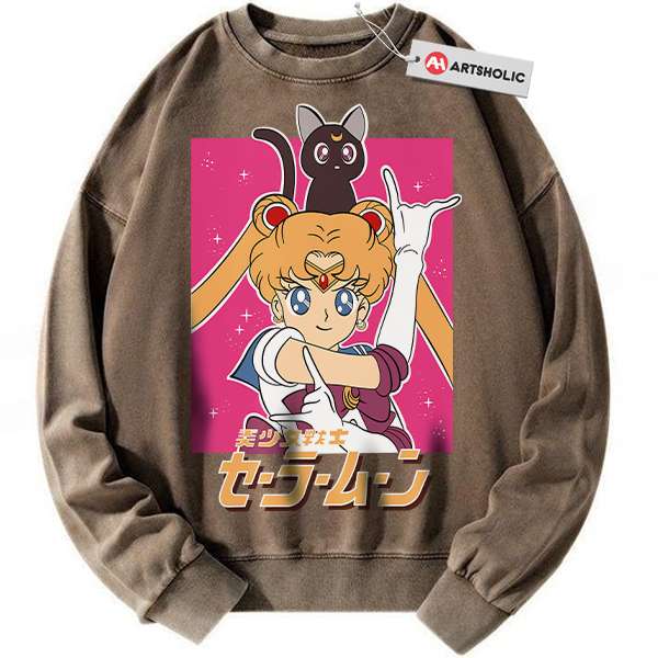 Alternative view of Usagi Tsukino Sweatshirt, Sailor Moon Sweatshirt, Anime Sweatshirt, Vintage Sweater