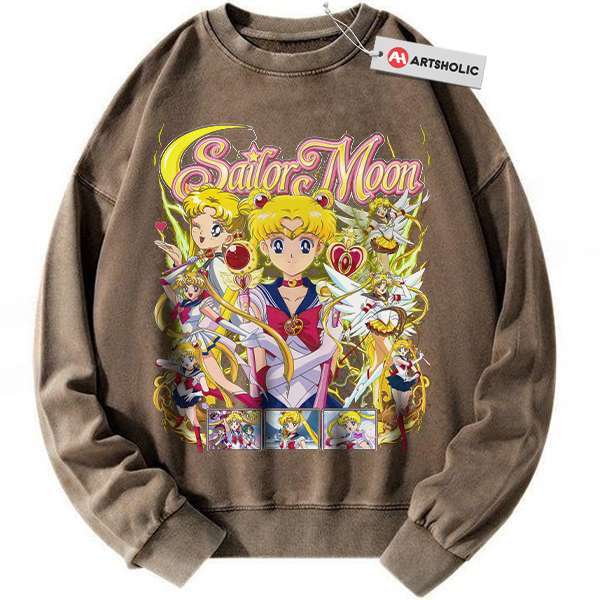 Alternative view of Usagi Tsukino Sweatshirt, Sailor Moon Sweatshirt, Anime Sweatshirt, Vintage Sweater
