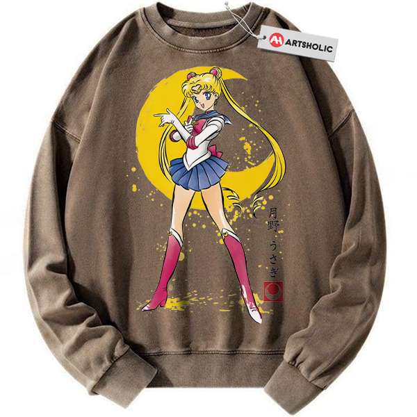 Alternative view of Usagi Tsukino Sweatshirt, Sailor Moon Sweatshirt, Anime Sweatshirt, Vintage Sweater