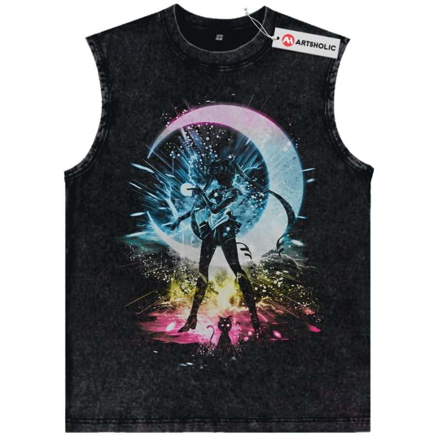 Alternative view of Usagi Tsukino Tank Top, Sailor Moon Tank Top, Anime Tank Top, Vintage Tank Top