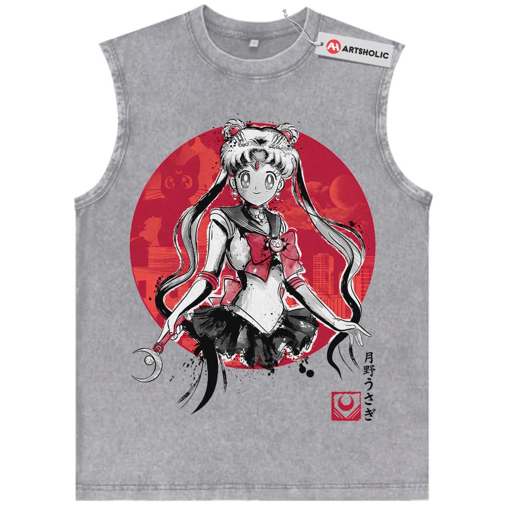 Alternative view of Usagi Tsukino Tank Top, Sailor Moon Tank Top, Anime Tank Top, Vintage Tank Top