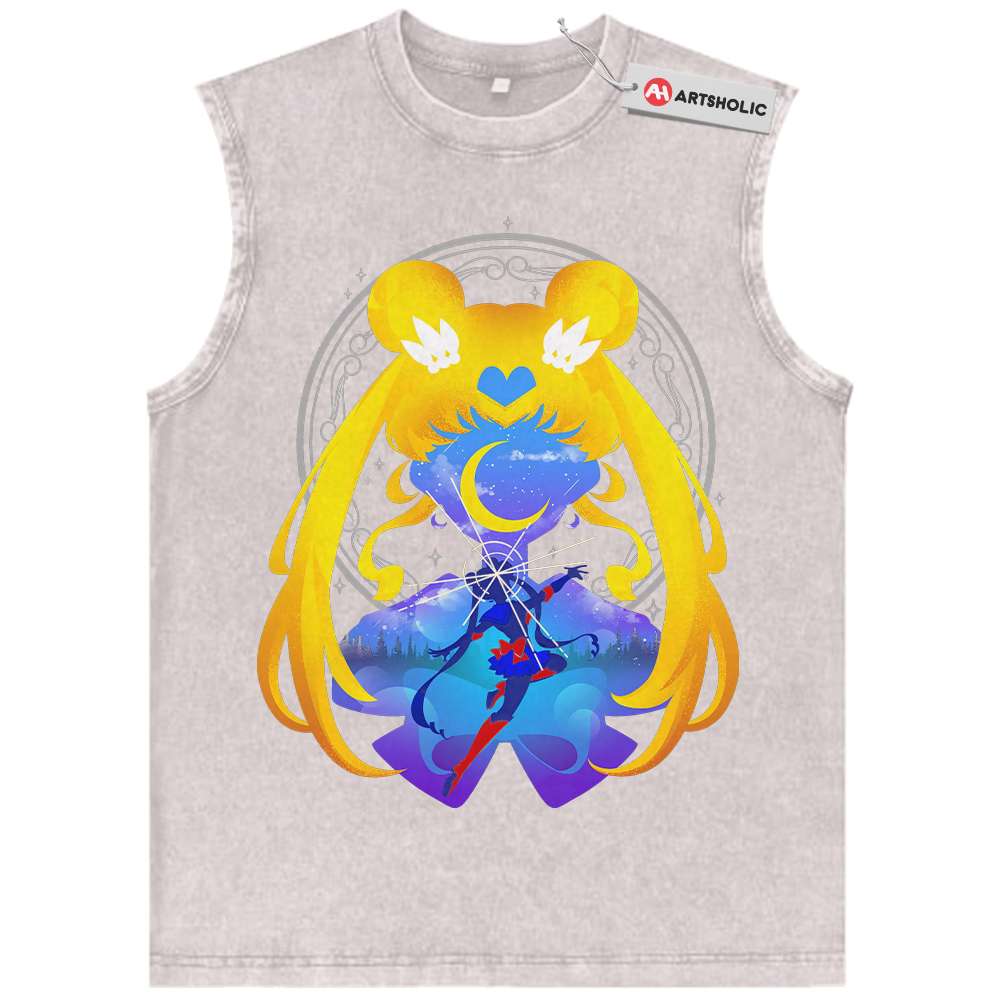 Alternative view of Usagi Tsukino Tank Top, Sailor Moon Tank Top, Anime Tank Top, Vintage Tank Top