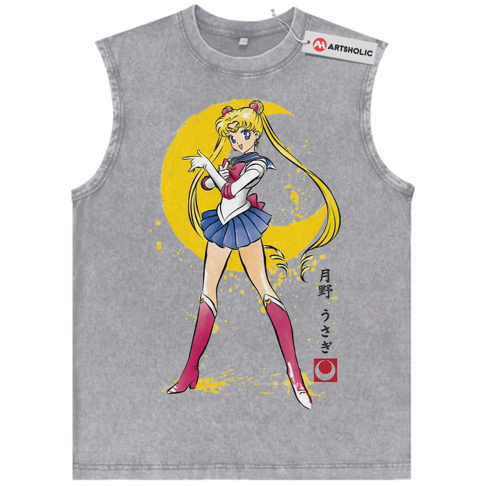 Alternative view of Usagi Tsukino Tank Top, Sailor Moon Tank Top, Anime Tank Top, Vintage Tank Top