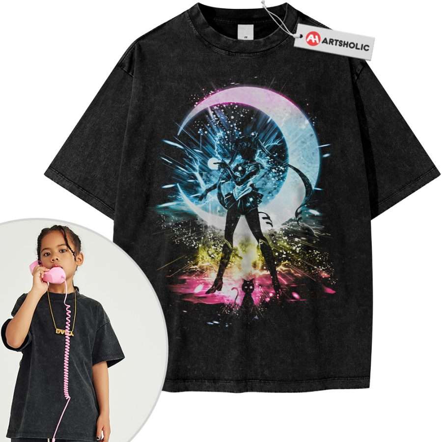 Alternative view of Usagi Tsukino Tee For Kids, Sailor Moon Tee For Kids, Anime Tee For Kids, Vintage Tee For Kids