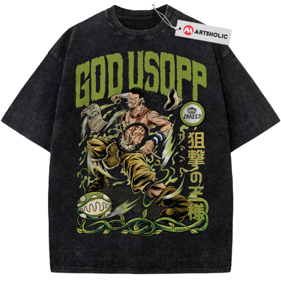 Alternative view of Usopp Shirt, One Piece Shirt, Anime Shirt, Vintage T-Shirt