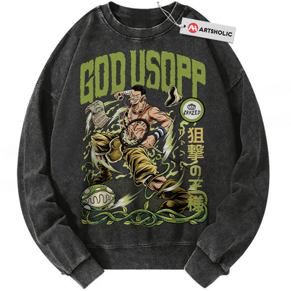 Usopp Sweatshirt, One Piece Sweatshirt, Anime Sweatshirt, Vintage Sweatshirt