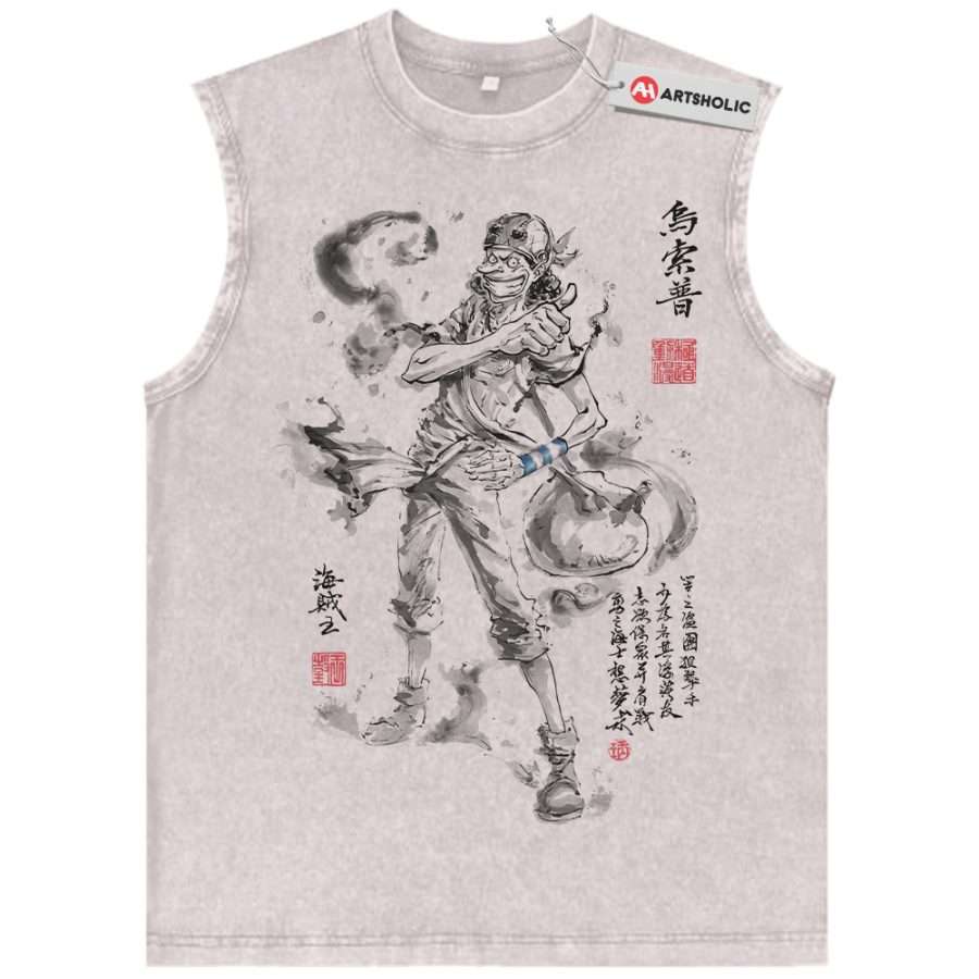 Alternative view of Usopp Tank Top, One Piece Tank Top, Anime Tank Top, Vintage Tank Top