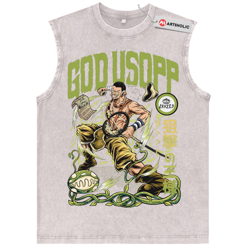 Alternative view of Usopp Tank Top, One Piece Tank Top, Anime Tank Top, Vintage Tank Top