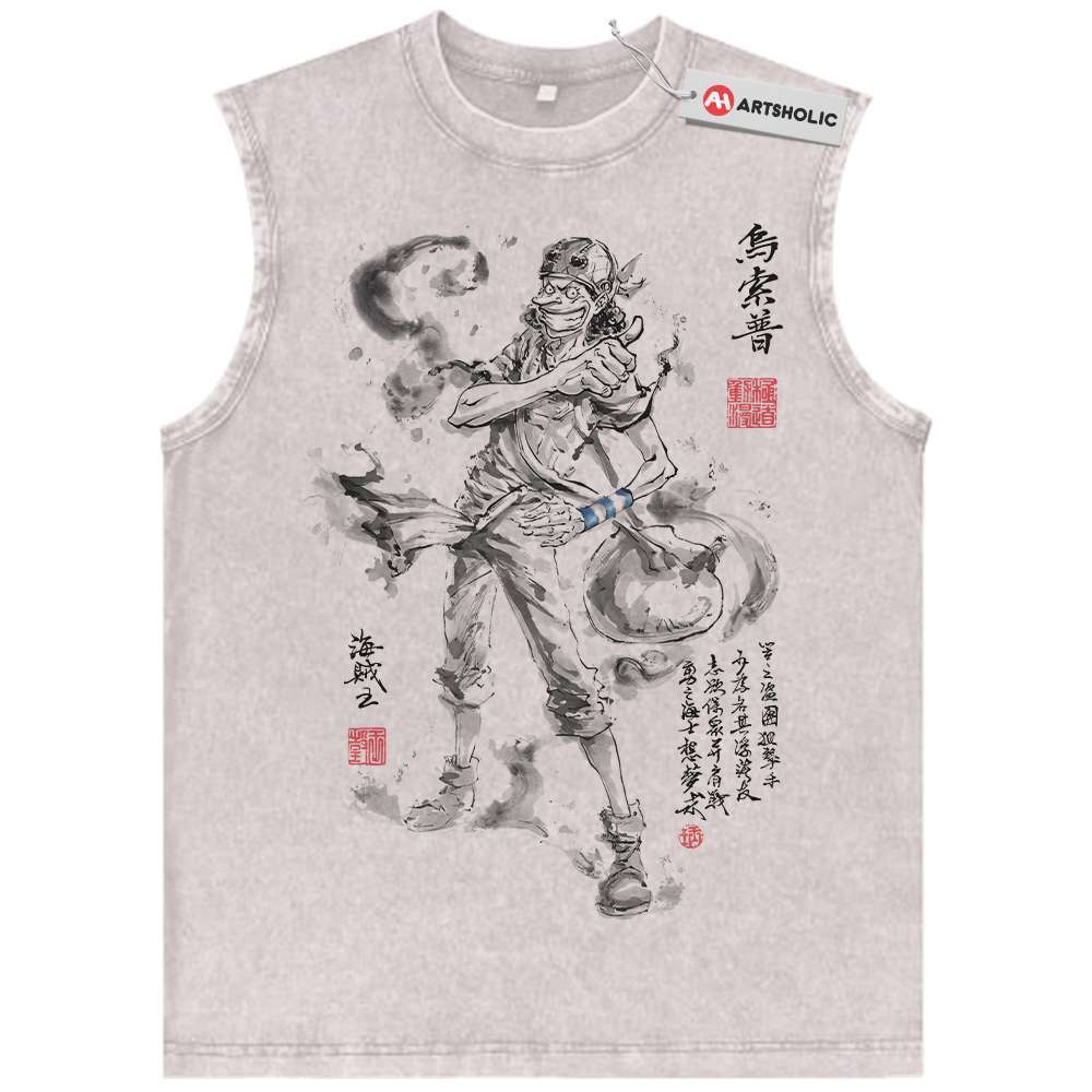 Usopp Tank Top, One Piece Tank Top, Anime Tank Top, Vintage Tank Top