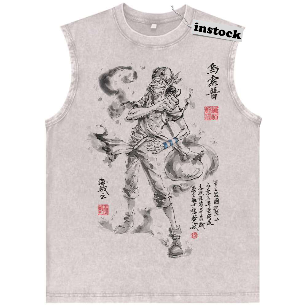Usopp Tank Top, One Piece Tank Top, Anime Tank Top, Vintage Tank Top