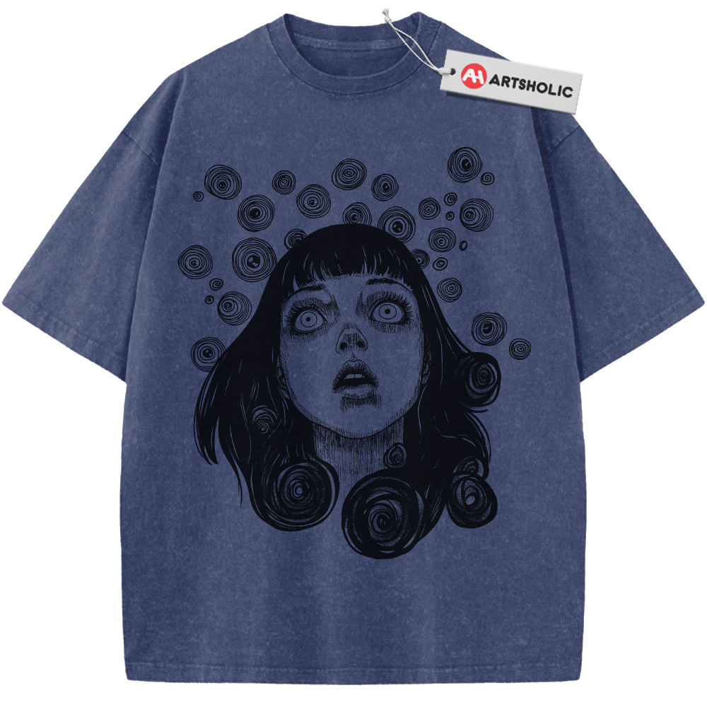 Alternative view of Uzumaki Shirt, Junji Ito Shirt, Horror Anime Shirt, Vintage T-Shirt