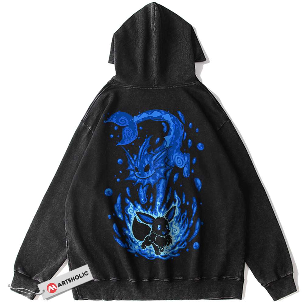 Vaporeon Hoodie, Eevee Hoodie, Pokemon Hoodie, Anime Hoodie, Vintage Hoodie