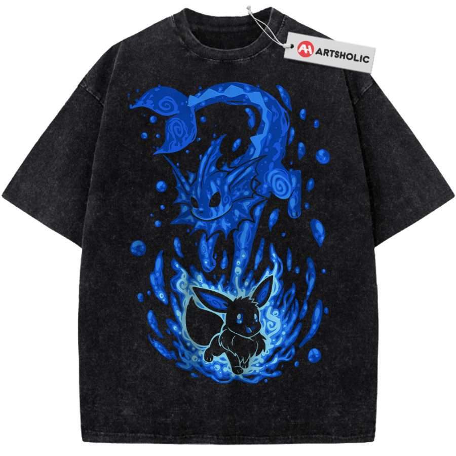 Alternative view of Vaporeon Shirt, Eevee Shirt, Pokemon shirt, Anime Shirt, Vintage Tee