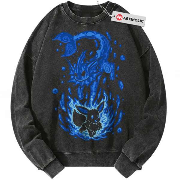 Vaporeon Sweatshirt, Eevee Sweatshirt, Pokemon Sweatshirt, Anime Sweatshirt, Vintage Sweater