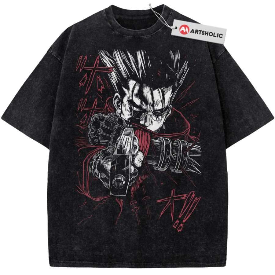 Alternative view of Vash the Stampede Shirt, Trigun Shirt, Anime Shirt, Vintage T-Shirt