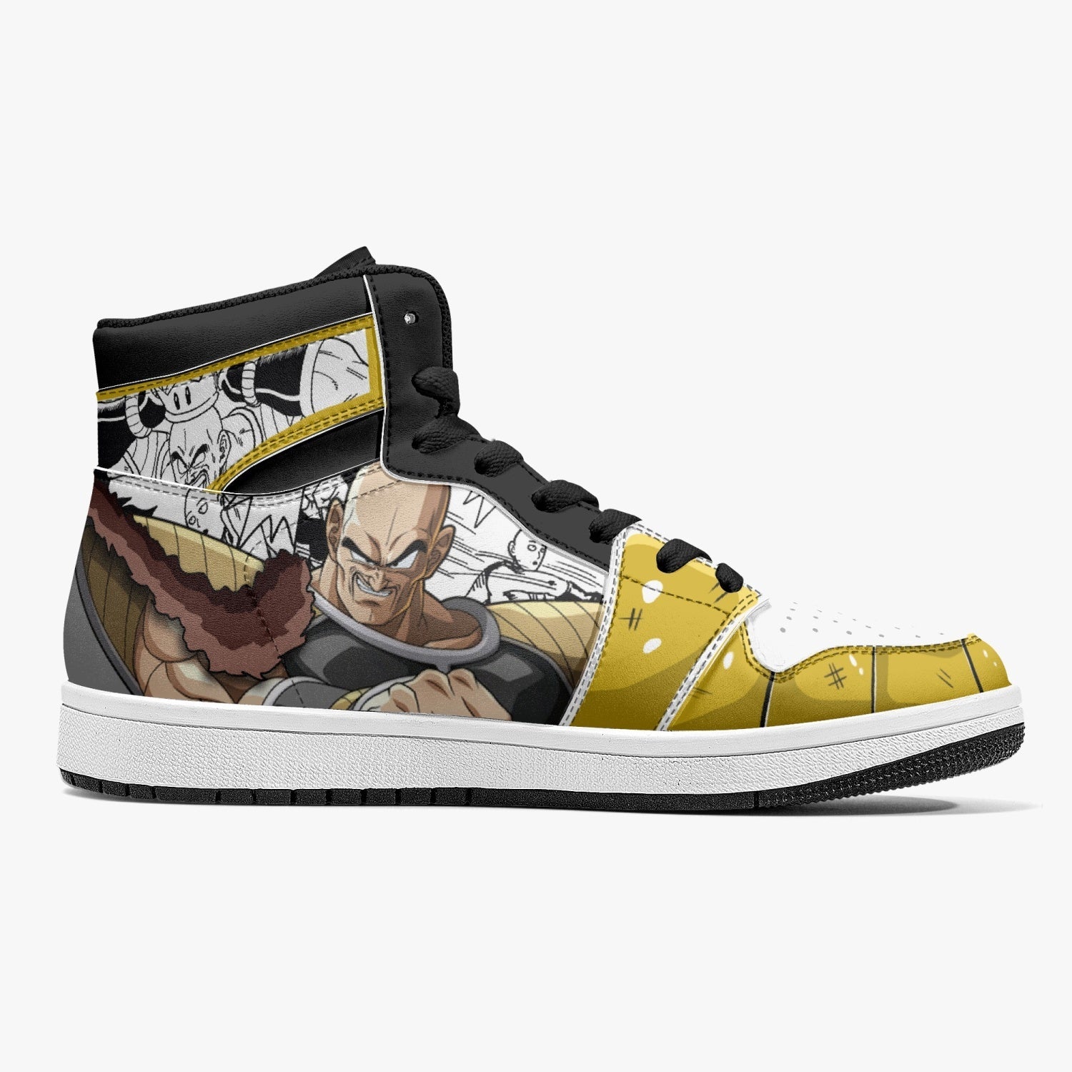 Alternative view of Vegeta and Nappa Dragon Ball Z Custom Sneaker Mid 1 Basketball Shoes - Otaku Hall