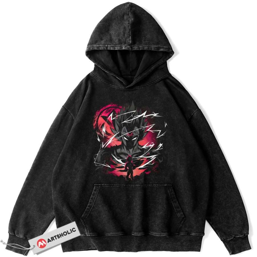 Alternative view of Vegeta Hoodie, Dragon Ball Z Hoodie, DBZ Hoodie, Anime Hoodie, Vintage Hoodie