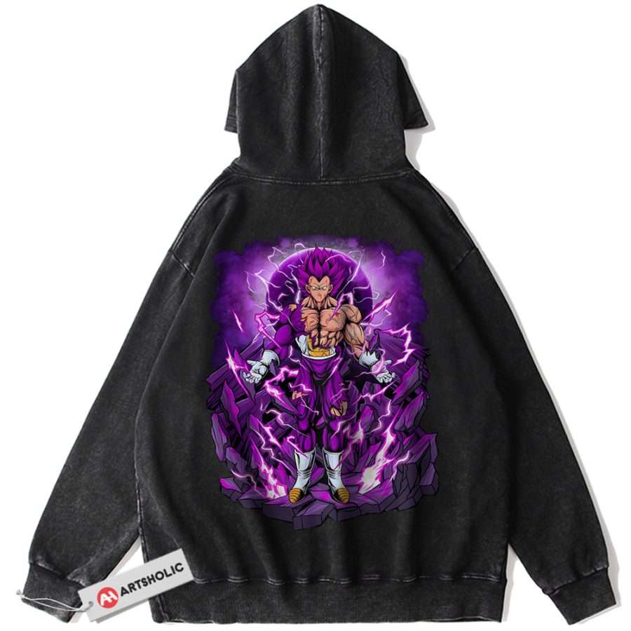 Alternative view of Vegeta Hoodie, Dragon Ball Z Hoodie, DBZ Hoodie, Anime Hoodie, Vintage Hoodie