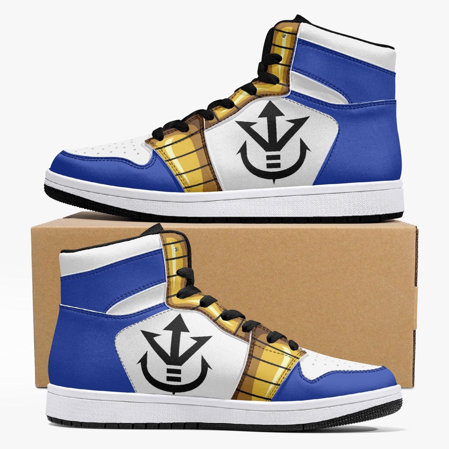 Vegeta Saiyan Pride Custom Sneaker Mid 1 Basketball Shoes - Otaku Hall