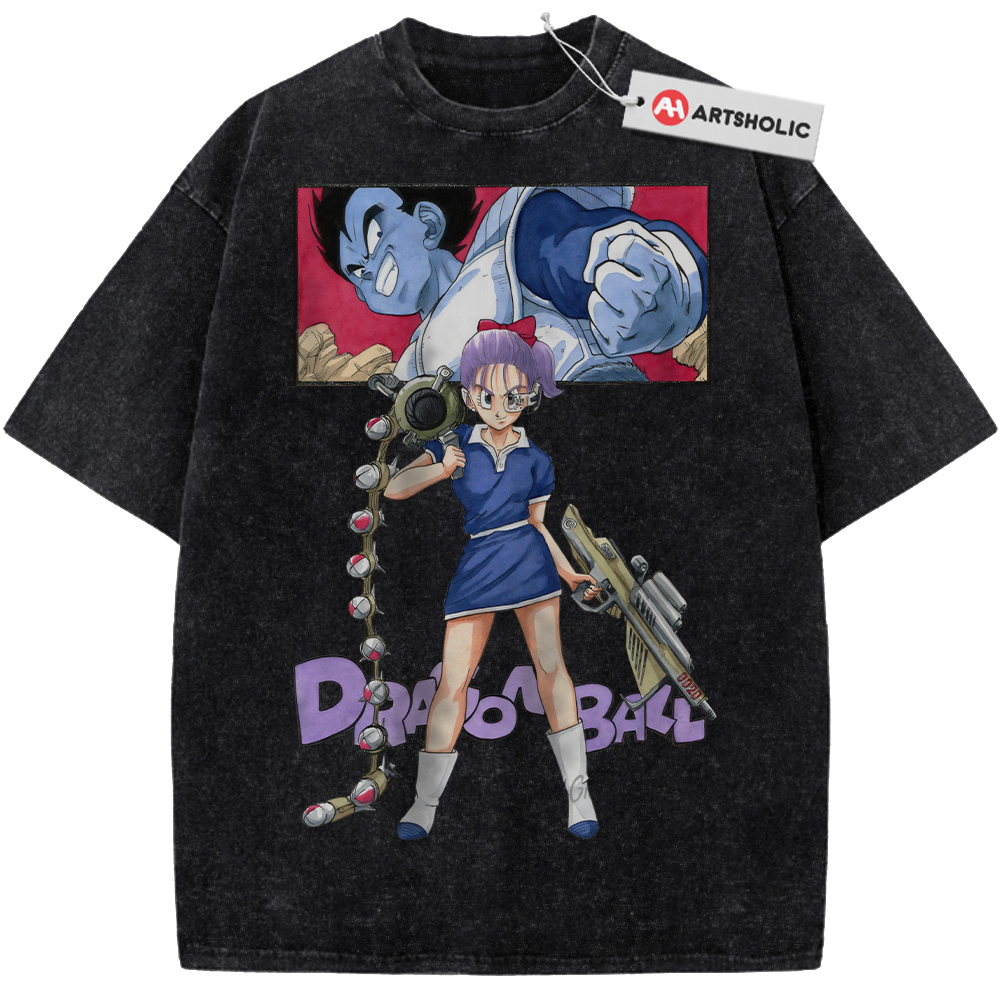 Alternative view of Vegeta Shirt, Bulma Shirt, Dragon Ball Shirt, DBZ Shirt, Anime Shirt, Vintage Tee