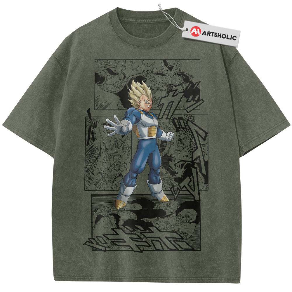 Alternative view of Vegeta Shirt, Dragon Ball Shirt, Anime Shirt, Vintage Tee