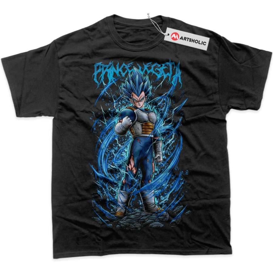Alternative view of Vegeta Shirt, Dragon Ball Shirt, DBZ Shirt, Anime Shirt, Graphic Tee