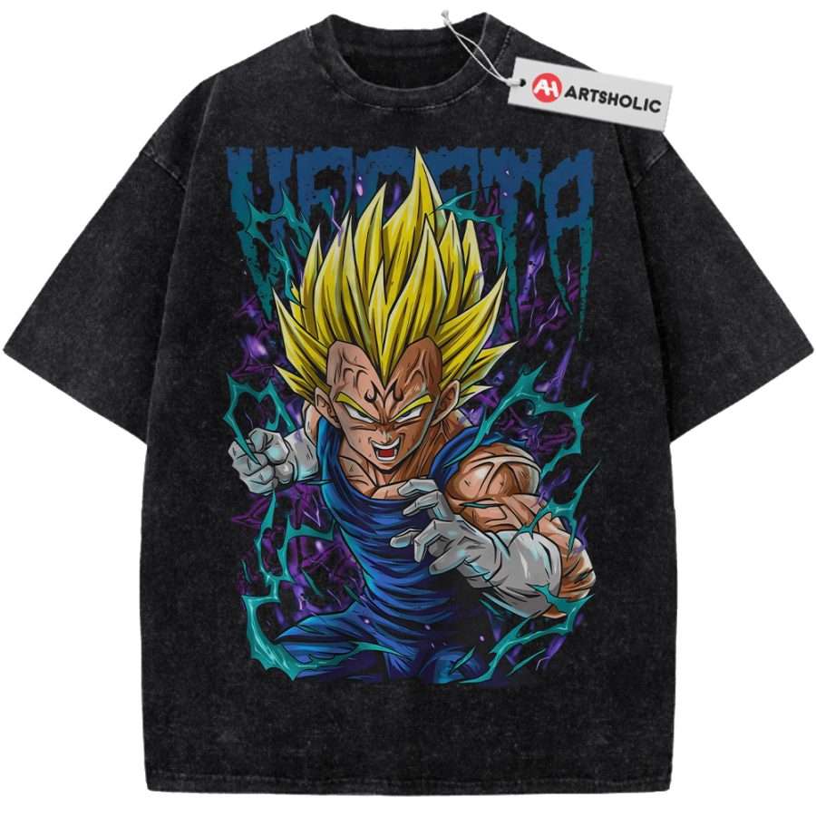 Alternative view of Vegeta Shirt, Dragon Ball Shirt, DBZ Shirt, Anime Shirt, Vintage T-Shirt
