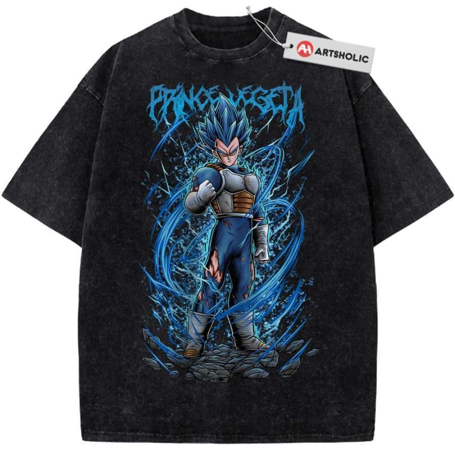 Alternative view of Vegeta Shirt, Dragon Ball Shirt, DBZ Shirt, Anime Shirt, Vintage Tee