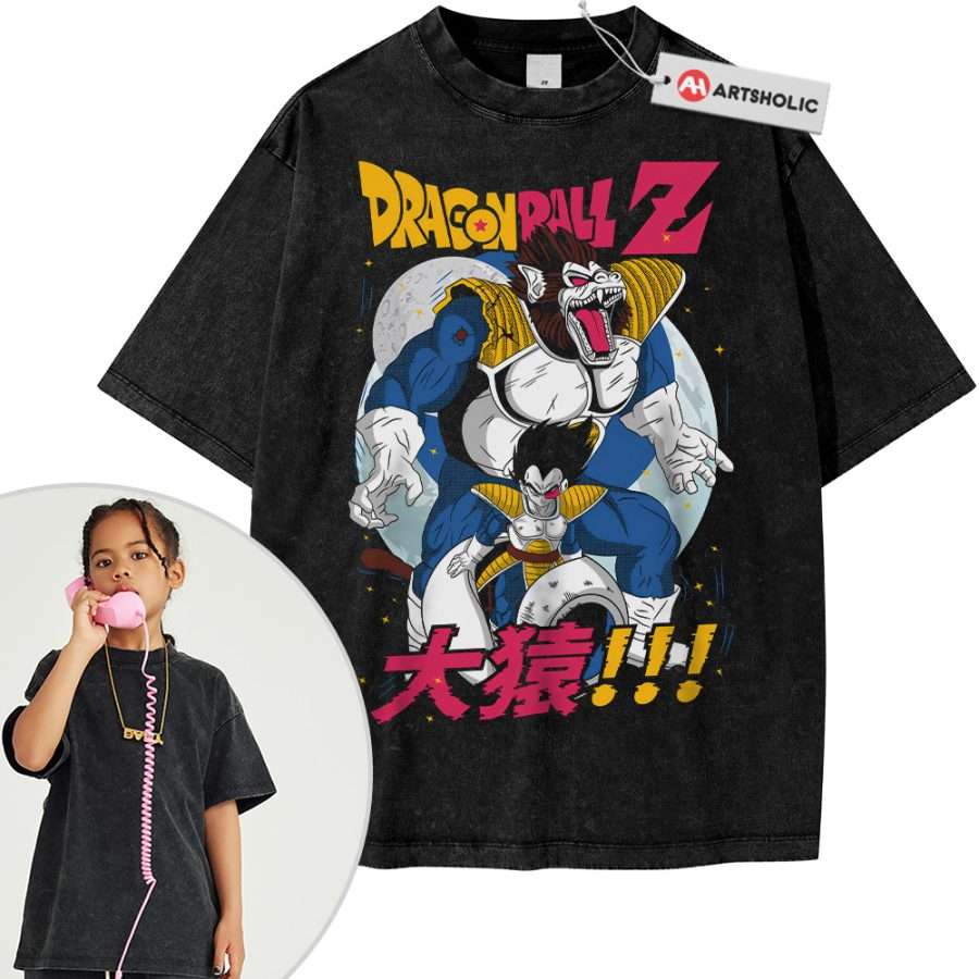 Alternative view of Vegeta Shirt For Kids, Dragon Ball Shirt For Kids, DBZ Shirt For Kids, Anime Shirt For Kids, Vintage Tee For Kids