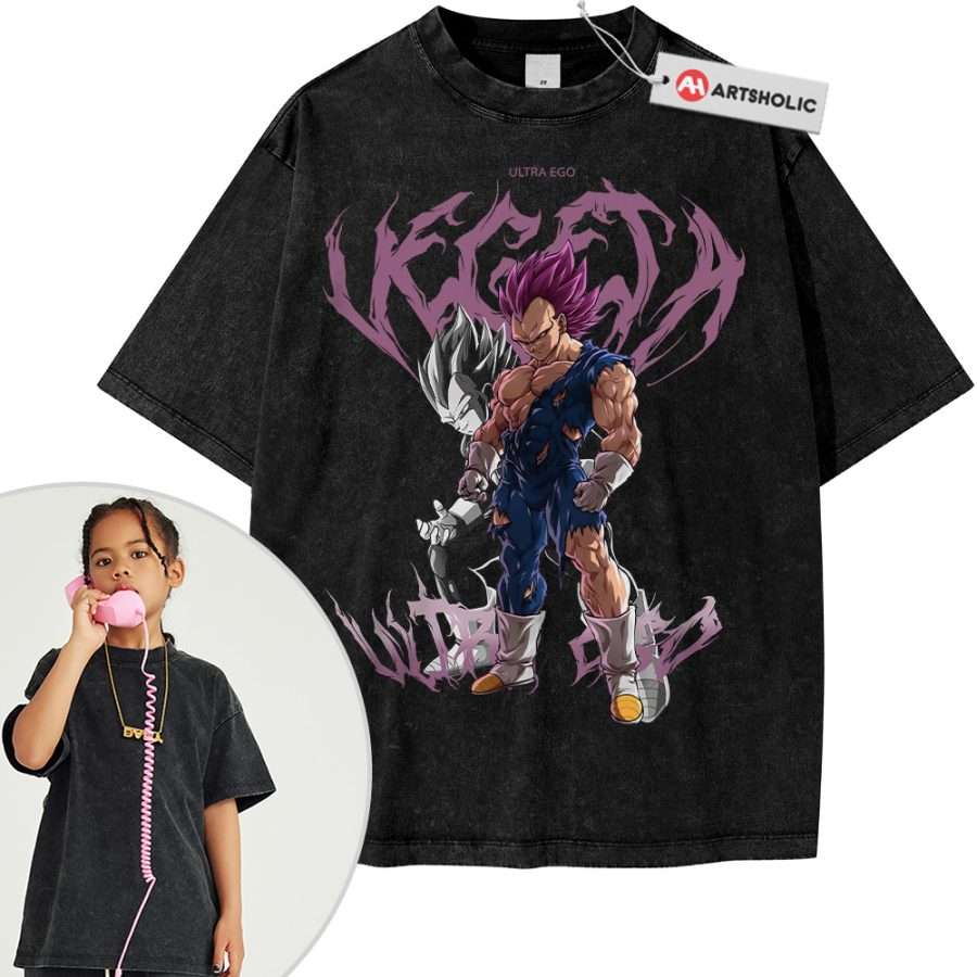 Alternative view of Vegeta Shirt For Kids, Dragon Ball Z Shirt For Kids, Anime Shirt For Kids, Vintage Tee For Kids