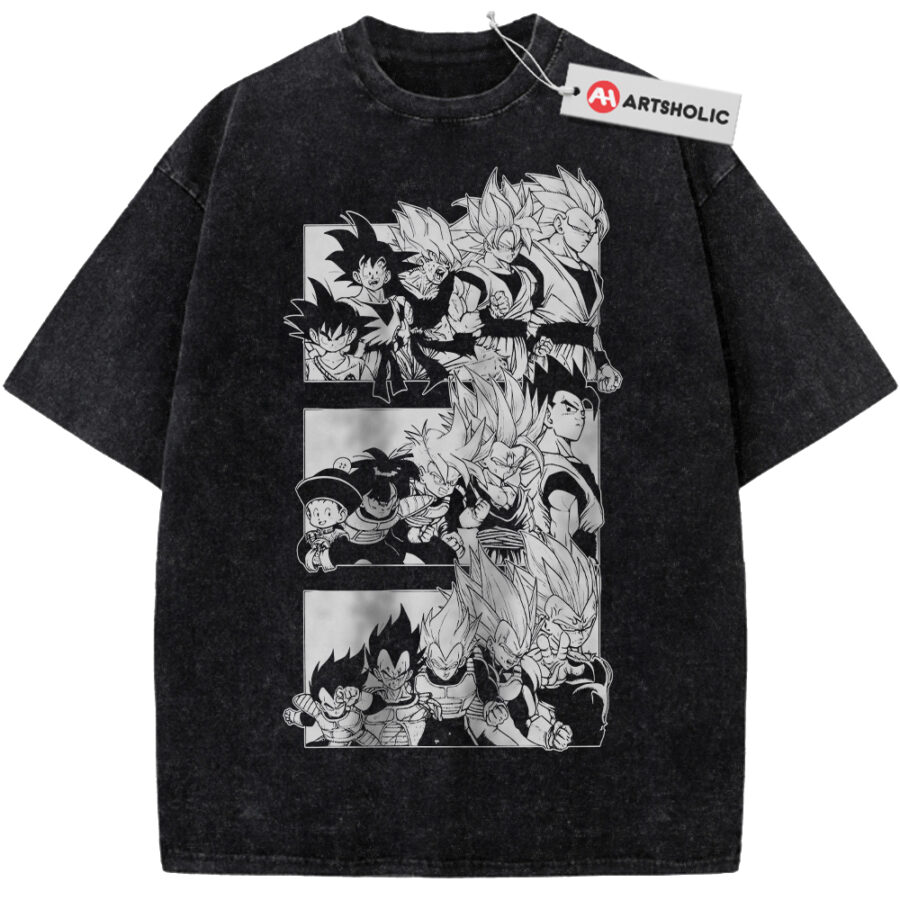Alternative view of Vegeta Shirt, Son Goku Shirt, Gohan Shirt, Dragon Ball Shirt, DBZ Shirt, Anime Shirt, Vintage Tee